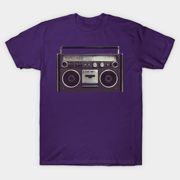 80s Retro Boombox Cassette Player T-Shirt by Blue Planet Boutique